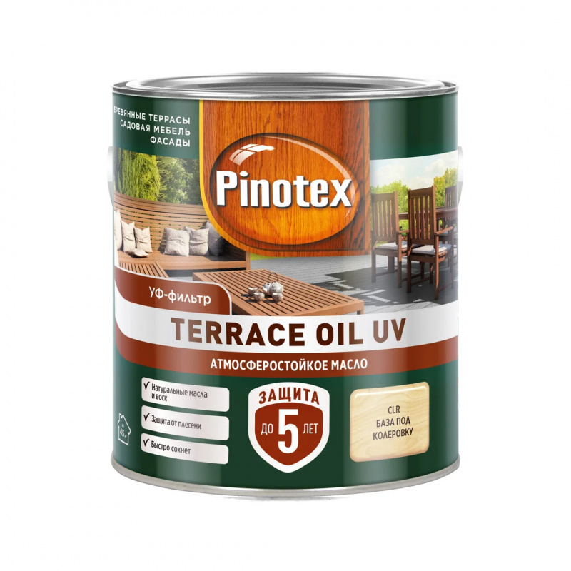Масло Pinotex Terrace Oil UV (База CLR) 2,5л