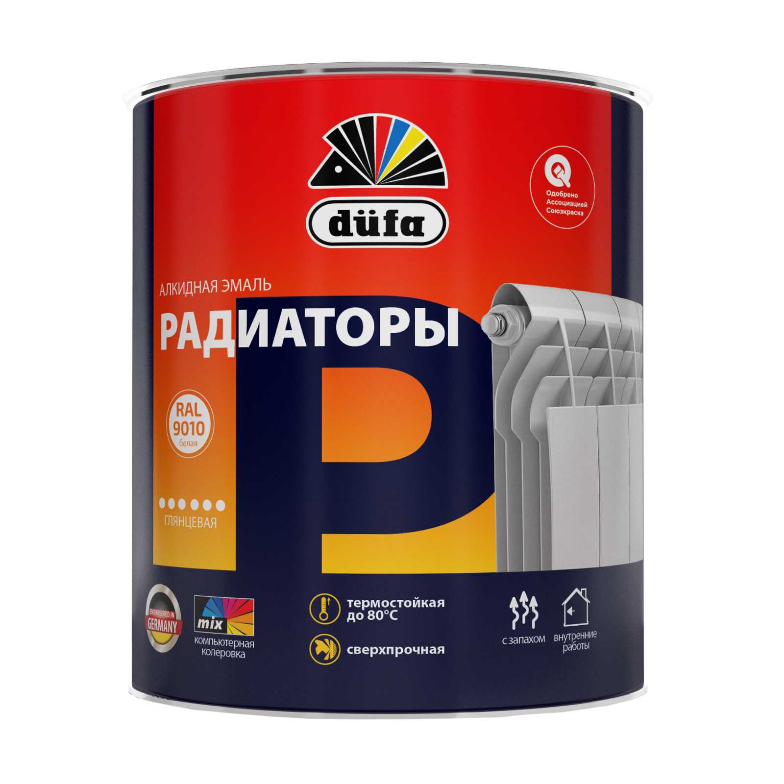"DufaLM" Эмаль РАДИАТОРЫ алкидная  1,8л