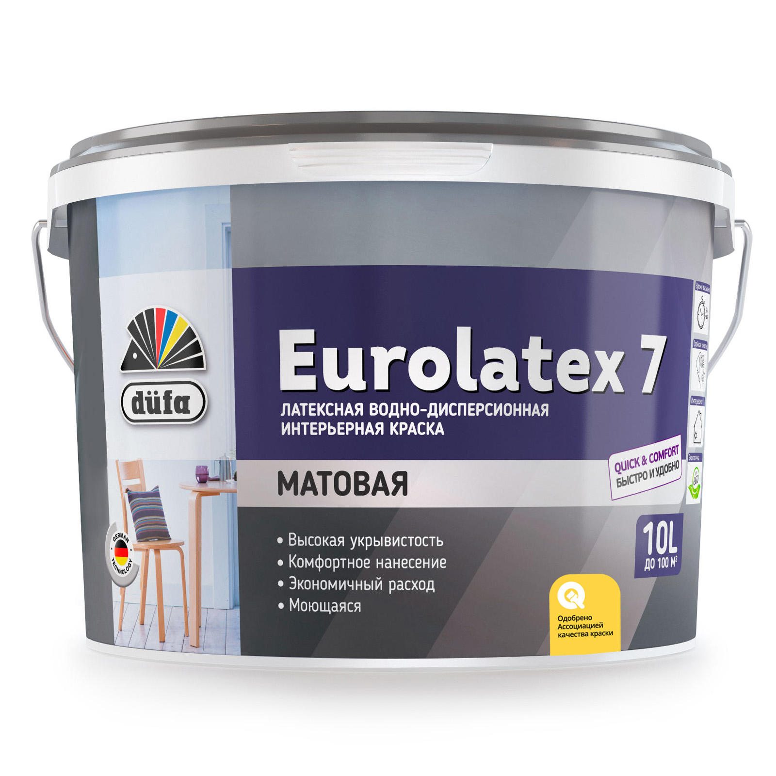 "Dufa" ВД краска EUROLATEX 7,  10л