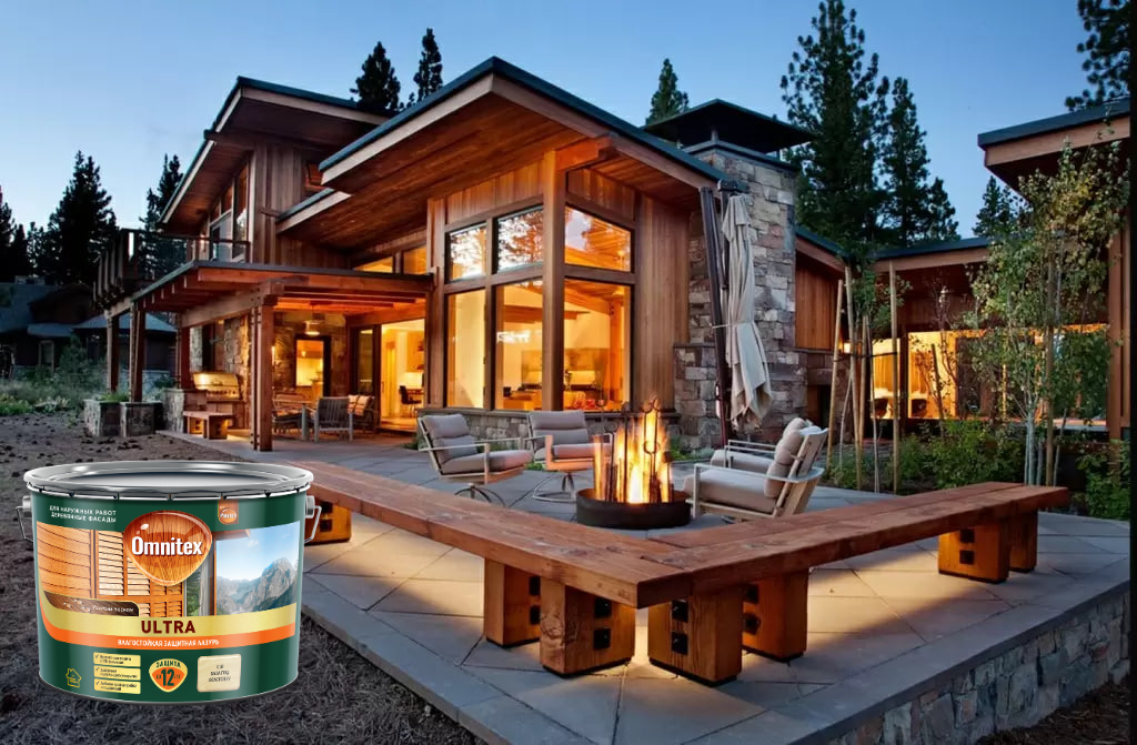 Omnitex: как защитить деревянный дом от палящего солнца и зимних морозов на 12 лет