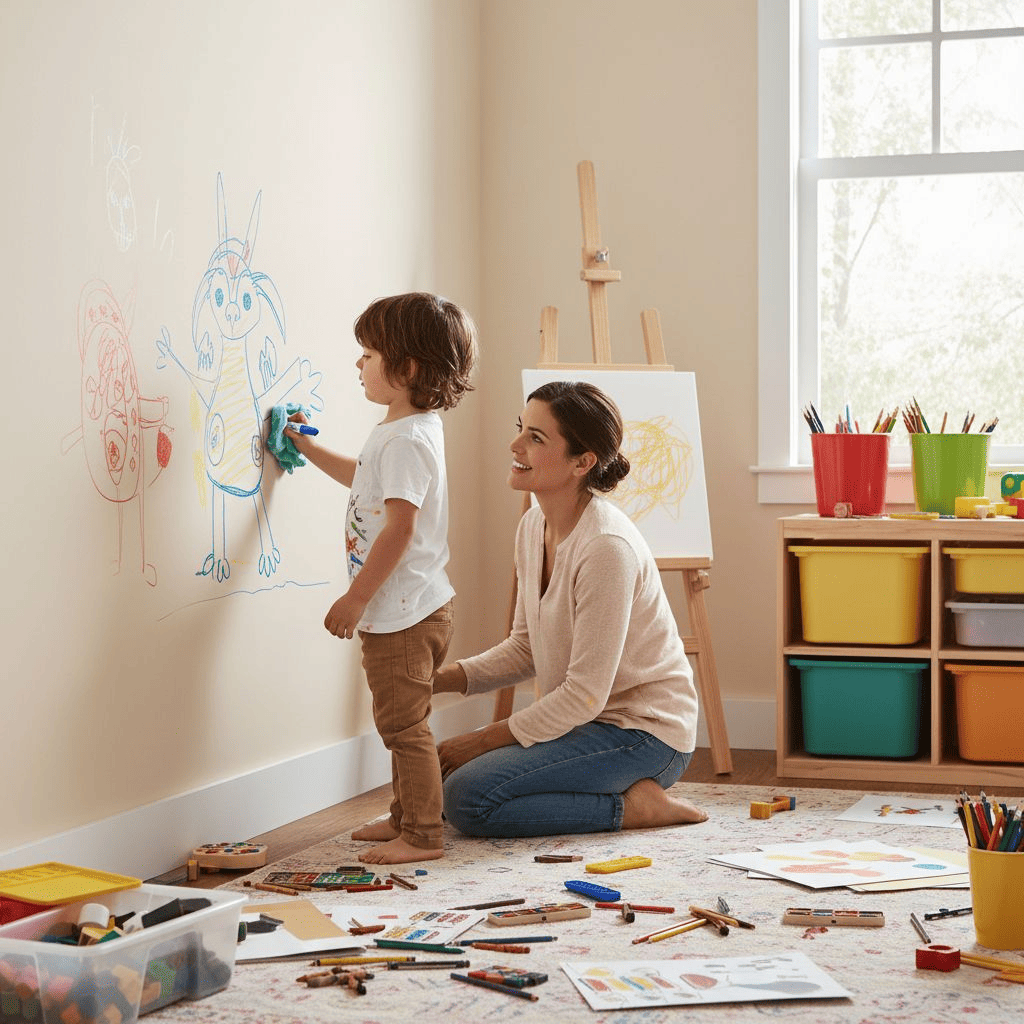 Краска для детской: выбираем гипоаллергенное покрытие, которое не боится рисования на стенах