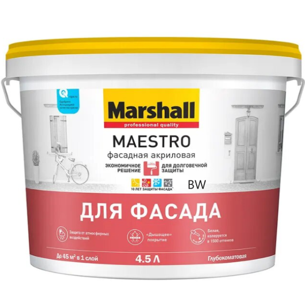 MAESTRO фасадная акриловая BW, 4,5л