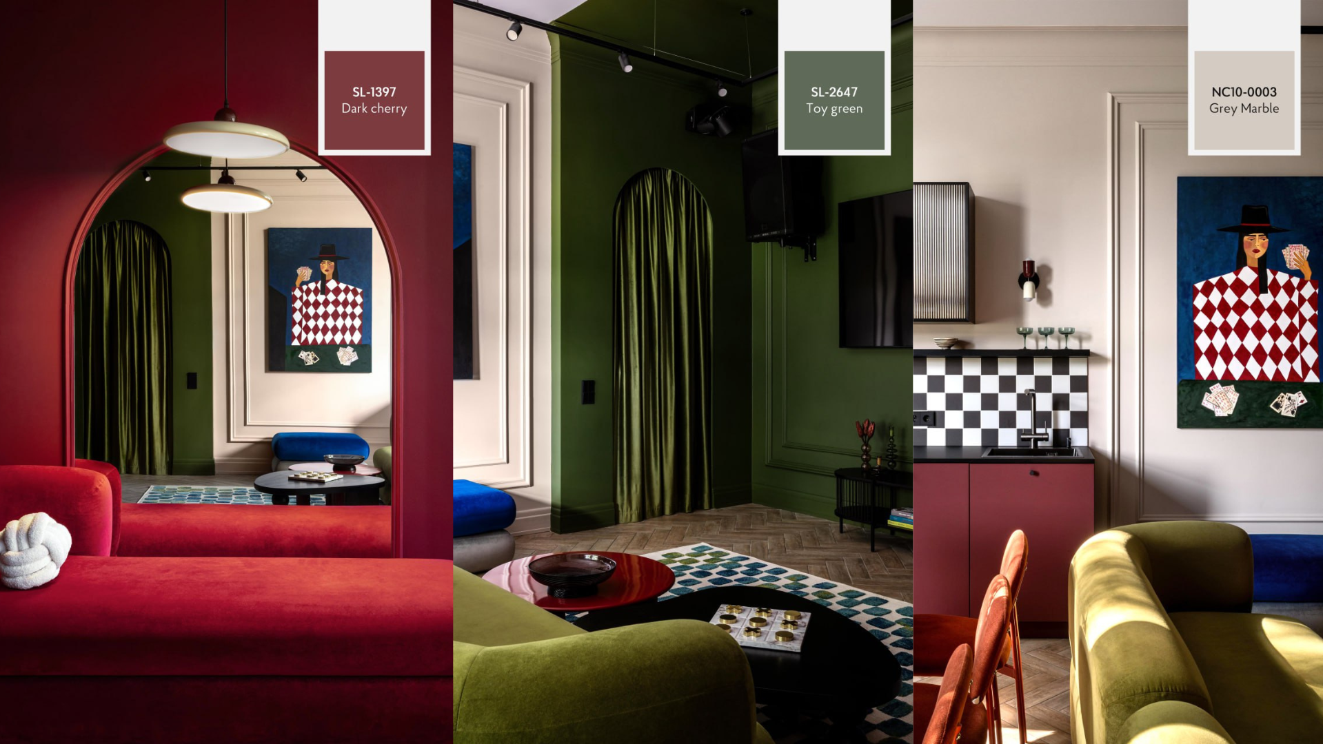 Яркая студия для мероприятий в оттенках Swiss Lake