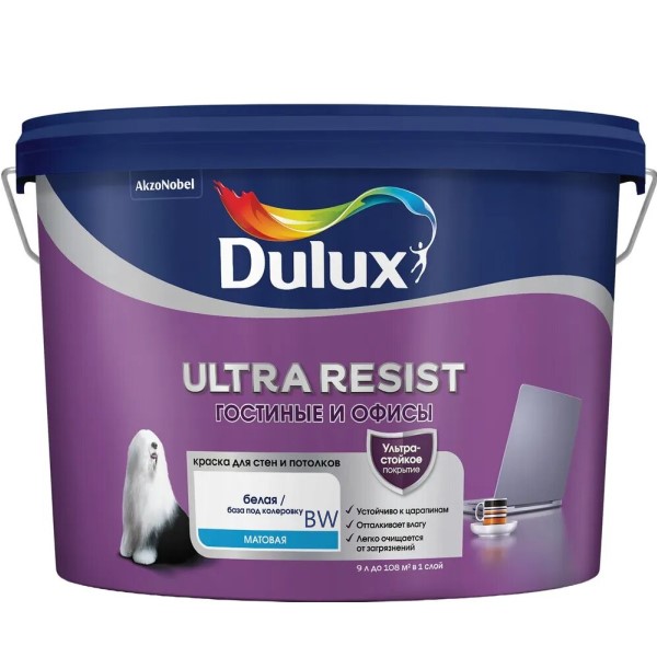 Краска DX UR Гостиные и офисы мат BW 9л