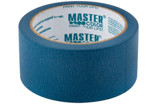 Лента малярная бумажная синяя, 36 мм x 25 м, термостойкость до 100°C, УФ-стойкость до 14 дней