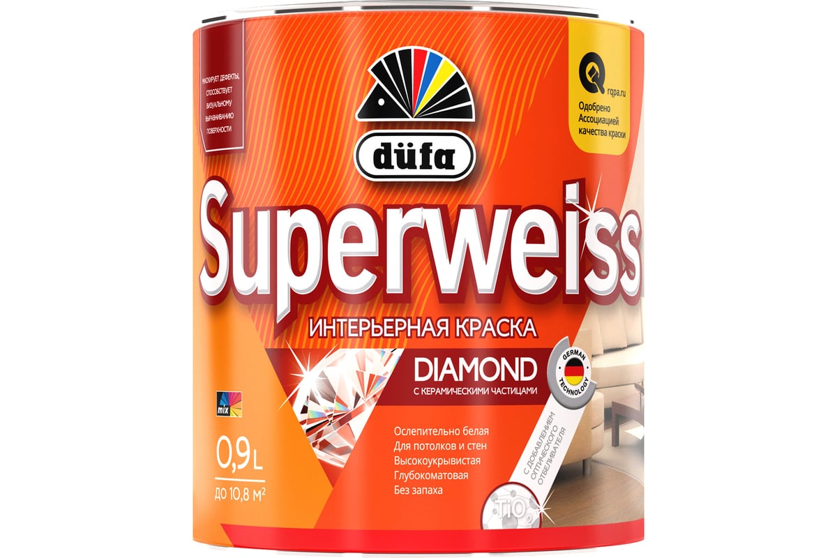 "Dufa" ВД краска SUPERWEISS RD4  0,9л