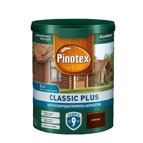 Пропитка-антисептик Pinotex Classic Plus 3 в 1 Палисандр 0,9л